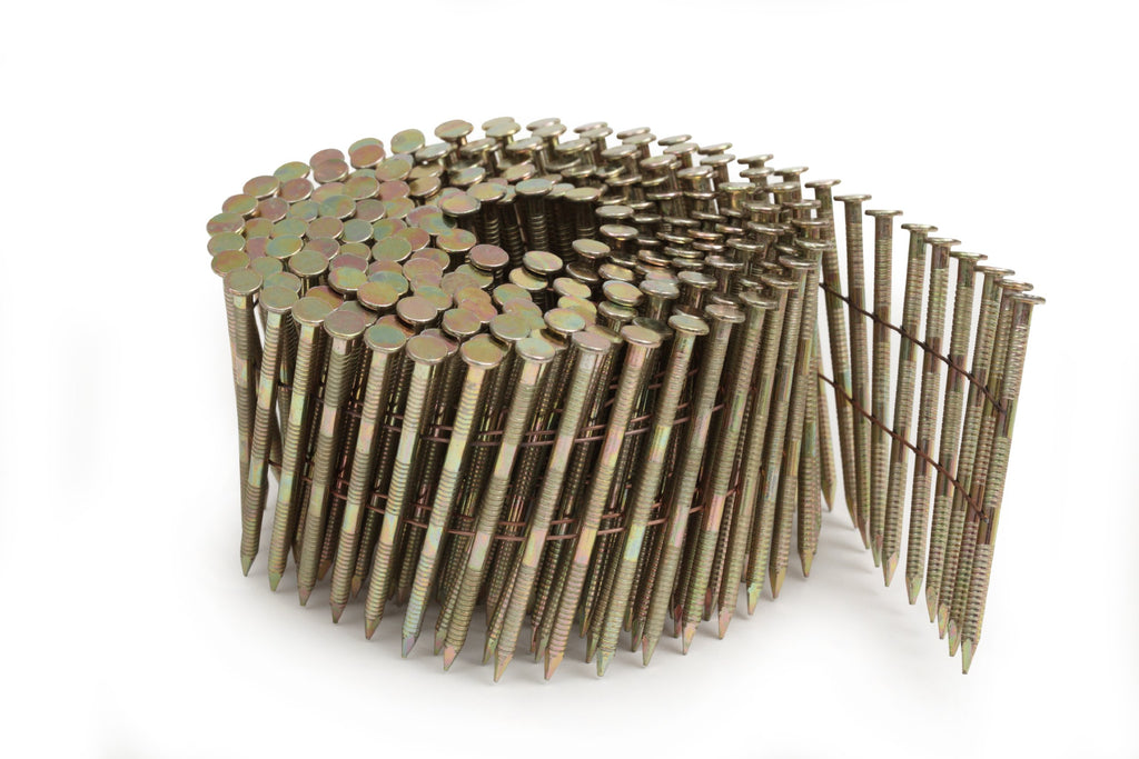 Tacwise 0964 Extra Verzinkte, Flache Coilnägel, Typ 2,8 / 64 mm, Diamantspitze, Ringschaft, 16° Geneigt, Drahtgebunden, Packung mit 4000 Stück
