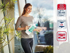 Leifheit Fenstersauger Set Dry & Clean mit Stiel und Einwascher für 360° streifenfreie Reinigung, Fensterreiniger verwendbar bis zu 38 min, Fensterputzer mit Stand-by-Automatik und Click-System