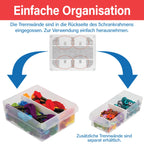 Akro-Mils 10164 Schubladenschrank mit 64 Schubladen, Kunststoff, für Garage, Perlen- und Make-up-Organizer, Lego-Aufbewahrung, Lehrer-Werkzeugkasten und mehr, 50,8 x 15,2 x 40,6 cm (B x T x H) Schwarz