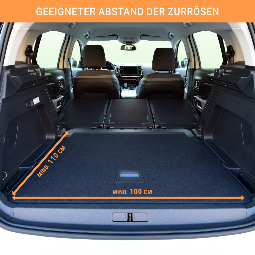 Vicera Gepäcknetz Kofferraum Netz 100x80 cm • Kofferraumnetz fürs große Autos SUV Kombi Bus Wohnmobil mit massiven Haken • Autonetz Organizer & Sicherung für den Kofferraum • Gepäcknetz Auto