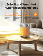 DREO Keramikheizung 318,1500 W, elektrische Heizungen für Schlafzimmer,freistehend,Überhitzungs-und Kippschutz,einstellbarer Thermostat, Kindersicherung, Energieeinsparung 40%,leise,12-Stunden-Timer