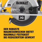 DEWALT 18 Volt Akku-Handkreissäge (760 Watt Abgabeleistung, Sägeblatt-ø: 165 x 20 mm, bis 50° Neigungsverstellung, 24-Zahn HM Sägeblatt, T STAK Box VI, Lieferung ohne Akku & Ladegerät), DCS391NT-XJ