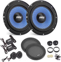 Pyle Auto Lautsprecher Set 15,2 cm x 20,3 cm, 3-Wege Lautsprecher Boxen, 360W, 91 dB, Einbaulautsprecher mit ASV-Spule, Autolautsprecher mit Piezo Hochtöner ¾" , Komplettset mit Installationszubehör