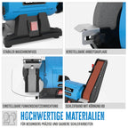 Güde Kombischleifer GKS 150-25 (250 W, 2980 1/min, Kondensatormotor, stabiler Maschinenfuß, Funkenschutzeinrichtung einstellbar, Feinschleifscheibe ø 150 mm 36 K, Schleifband 50x686 mm 80 K)