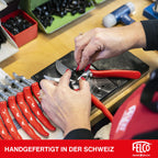 FELCO 8 Bypass-Gartenschere für Rechtshänder, ergonomisch für große Hände, 52 mm Stahlklinge, 25 mm Schnittdurchmesser, Stoßdämpfer, geschmiedete Aluminiumgriffe, abgewinkelter Schneidkopf, Swiss Made