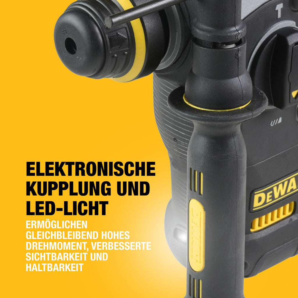 DEWALT SDS-plus XR Akku-Kombihammer/Schlagbohrmaschine (18V, bürstenlos, 24mm, ideal für Bohranker/Befestigungslöcher, 2x 18V / 5 Ah Li-Ion Akkus, Ladegerät, T-STAK Box), DCH273P2T-QW