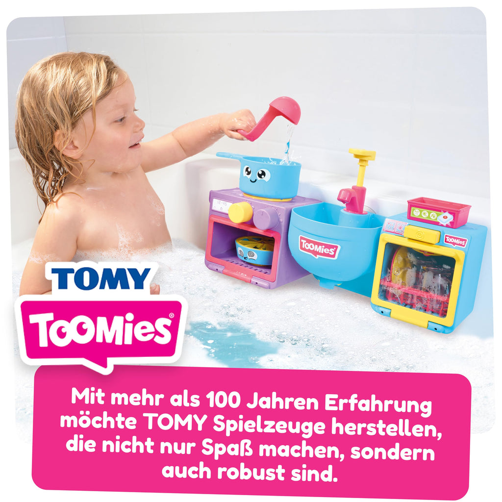 Tomy Toomies Rigol’EAU Geschirrspüler – Interaktives Baby-Badespielzeug mit Zubehör – Lernspielzeug zur Förderung von Motorik & Fantasie – Ab 18 Monaten
