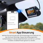 70mai 4K Dashcam A810, HDR Dual-Kanal Dash Cam mit 128GB SD-Karte, Sony STARVIS 2, Night Owl Vision, vorne und hinten 24/7 Parküberwachung, AI-Sensor, GPS, ADAS, WiFi&App Steuerung, bis zu 256GB