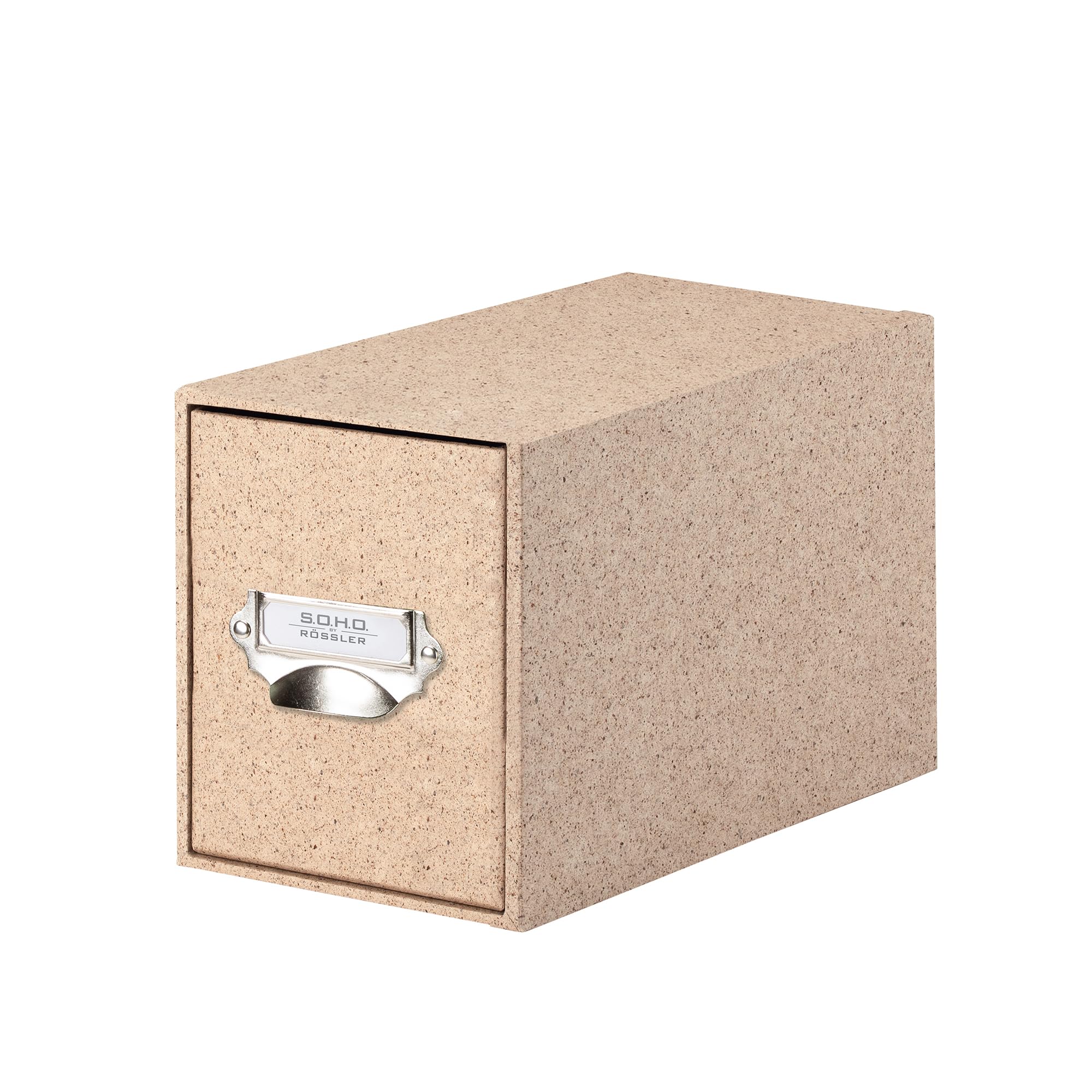 Rössler SOHO CD-Schubladenbox | Schubladen-Aufbewahrungsbox | Organizer mit Schublade | Storage Box | Aufbewahrung & Organisation | (BxHxT): 143 x 158 x 261 mm | 1 Stück | Farbe: Braun | Cacao