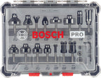 Bosch Professional 15tlg. Fräser Set Mixed (für Holz, für Oberfräsen mit 1/4 Zoll Schaft)