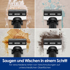 Tineco Floor ONE S6 Nass Trockensauger, Kabelloser Nass Trocken Staubsauger, Akku Saugwischer mit LED-Anzeige All-in-One Staubsauger mit Wischfunktion 35min Laufzeit für Hartböden