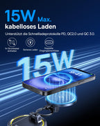 Baseus VC2 Flex Pro 15W Handyhalterung Auto für Magsafe mit Ladefunktion, Magnet Autohalterung kfz Ladegerät für Armaturenbrett, Wireless Car Charger für iPhone 17,16,15,14,13,12 Pro Max