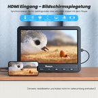 NAVISKAUTO 10,5 Zoll DVD Player Auto 2 Monitore Mit Eingebauter 5000 mAh Akku HDMI IN, Tragbarer DVD-Player Auto Fernseher TV Rücksitz Für Kinder Unterstützt USB/SD-Karte Mit Zwei Kopfhörern