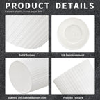 Cetomo 7.2L*3 Mülleimer, Abfalleimer, Müllbehälter, Papierkorb, Abfallbehälter, Plastikmülleimer für Papierabfall, Büro, Schlafzimmer, Kunststoff (PP), Weiß, 7.2L - 3er Pack