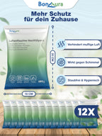 BonAura® Luftentfeuchter Nachfüllpack 12x 680g - Sparset Luftentfeuchter Granulat - 12er Set Entfeuchter Granulat - Schimmel- und Geruchsschutz