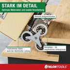 ATHLON TOOLS Aluminium Treppensteiger-Sackkarre klappbar TÜV geprüft – extra Langer Griff 110 cm, Ladefläche mit Anti-Rutsch-Pads