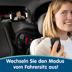 Onco LED Baby Autospiegel - 100% bruchsicher mit 2 Licht-Modi für Tag & Nacht, Rutschfester Baby Rückspiegel Auto mit 360° Schwenkung
