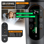 Brandson - Standventilator 3D mit ECO DC Motor – sehr leise – Preisträger 2025-60% Energieeinsparung – Ventilator mit 24 Geschwindigkeiten – horizontale und vertikale Oszillation – Fernbedienung