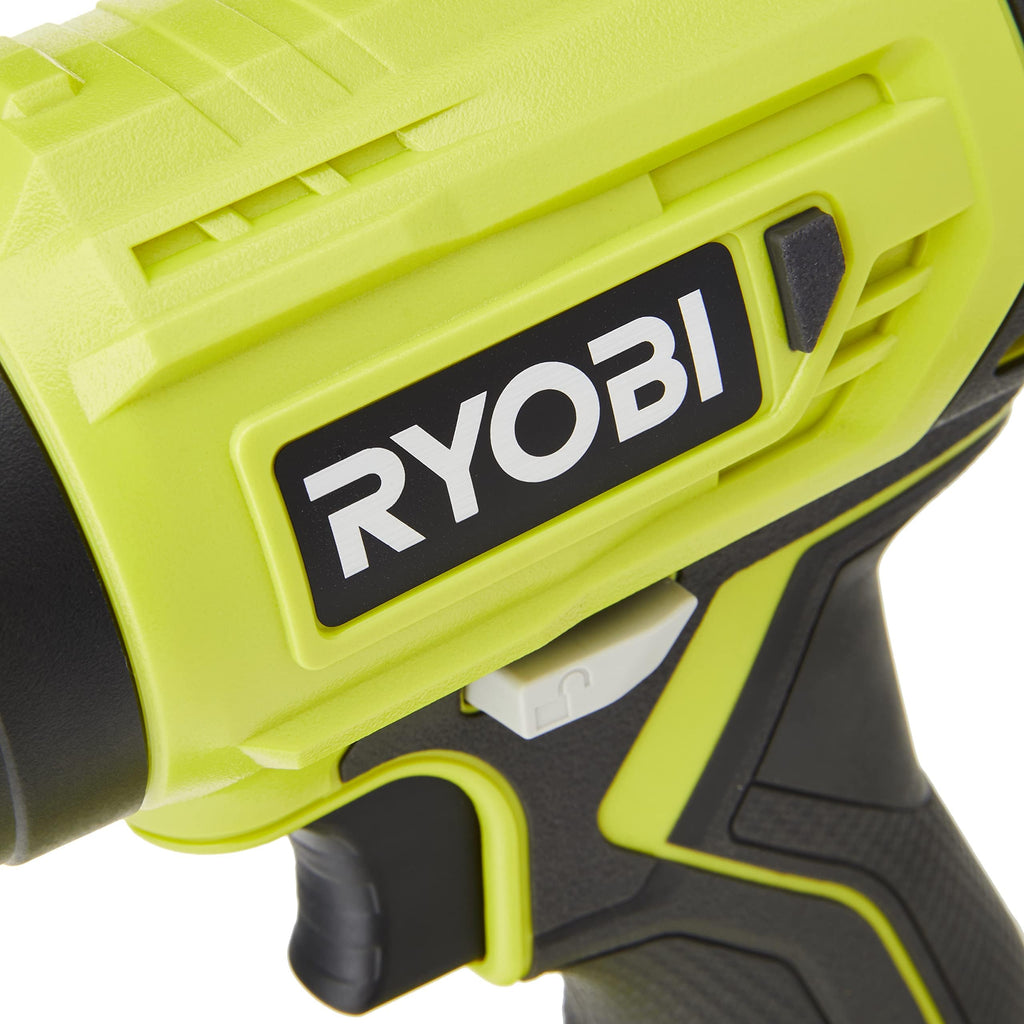 RYOBI 18 V ONE+ Akku-Heißluftgebläse R18HG-0 (Luftstrom 170l/min, Hitzegrad bis 470°, LED-Beleuchtung, mit Zwei Düsen, ohne Akku)