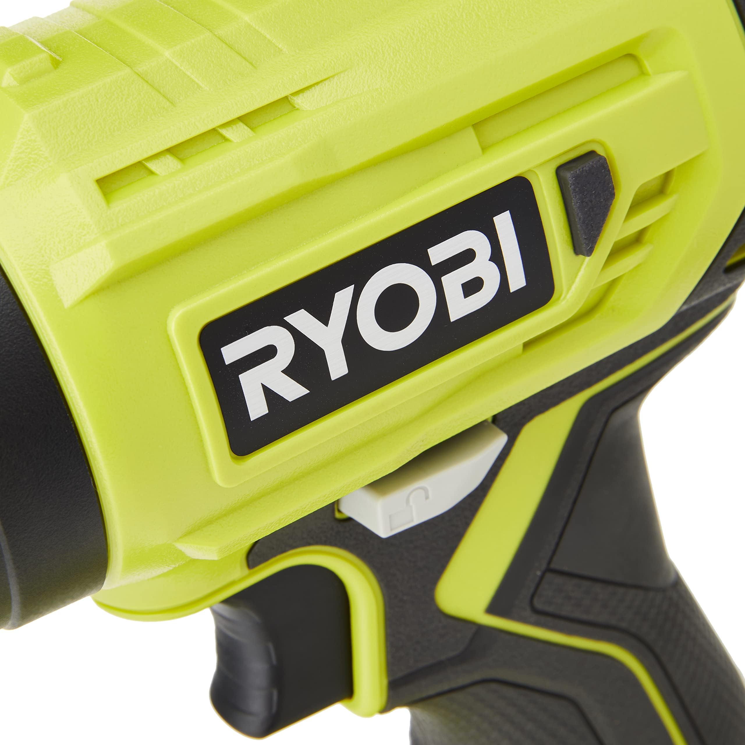 RYOBI 18 V ONE+ Akku-Heißluftgebläse R18HG-0 (Luftstrom 170l/min, Hitzegrad bis 470°, LED-Beleuchtung, mit Zwei Düsen, ohne Akku)