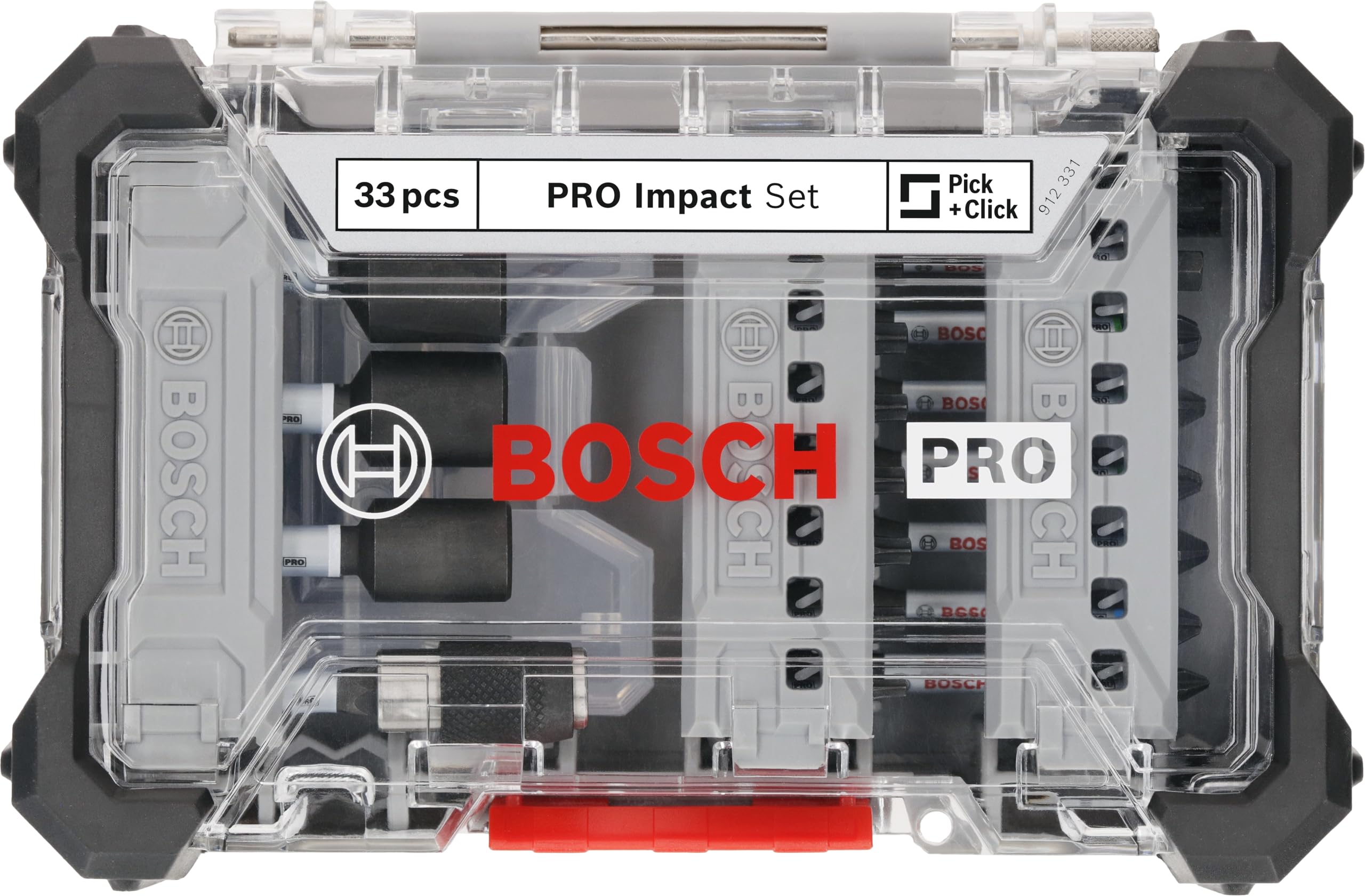 Bosch 33x PRO Impact Set, 33-tlg. (200 x 107 mm, Professional Zubehör Schraubendreher, Schraubendreher)