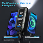 TOPDON JS2000Pro Starthilfe Powerbank, 2500A Jump Starter Auto Batterie Booster für bis zu 8L Benzin&6L Dieselmotoren, Auto Starter Powerpack PKW/Kfz mit Starthilfekabel/Eva Tasche/Eingebaute LED