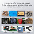 ATOMSTACK 12 W Laser graviermaschine, Gravurfläche 300 × 300 mm, Swift 12 W Serie Laserschneider, 0,01 mm hochpräzise Laser Cutter für Holz und Metall, dunkles Acryl, Leder (Schwarz, Swift-12W)