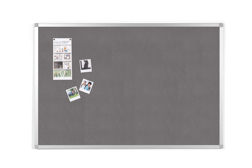 BoardsPlus - Pinnwand - 90 x 60 cm - Grauem Filztafel mit Aluminiumrahmen