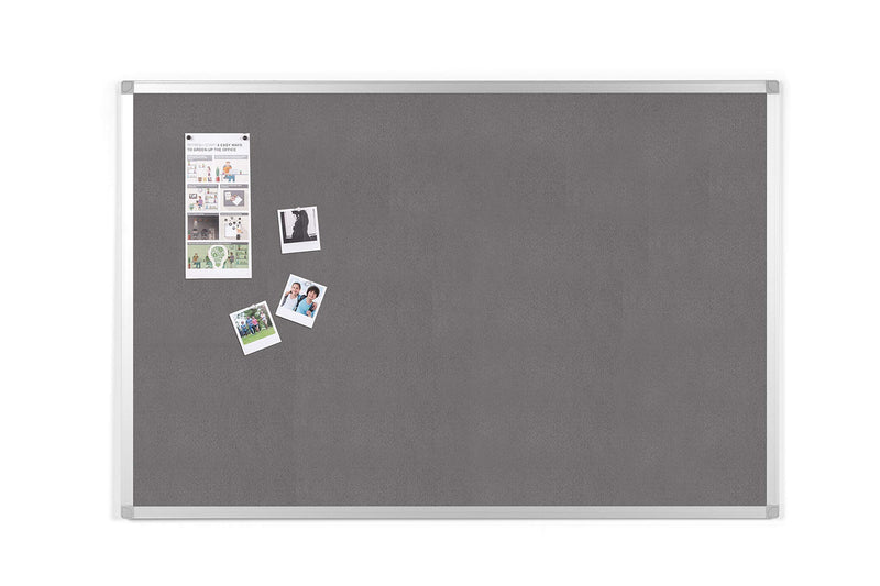 BoardsPlus - Pinnwand - 90 x 60 cm - Grauem Filztafel mit Aluminiumrahmen