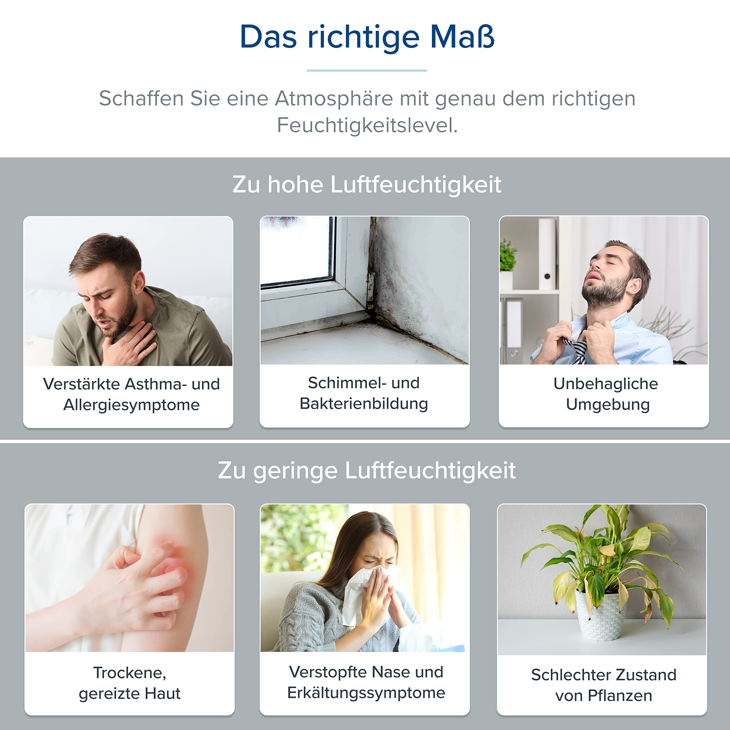 Levoit Top-Fill Luftbefeuchter, Smart Humidifier, mit APP & Alexa Steuerung, bis 47m², leise Raumbefeuchter für Schlafzimmer, Kinderzimmer, Pflanzen, Auto Shut-off, 6 L, Grau