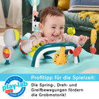 Fisher-Price Wippe kunterbunter Jumperoo Spielcenter mit Musik, Lichtern, Geräuschen und Lernspielzeug, HNX59