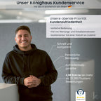 Könighaus Infrarotheizung - 1000 Watt - Eco Modell - Energiesparende Infrarot Wandheizung - TÜV SÜD - Elektroheizung mit Überhitzungsschutz - inkl. Thermostat