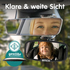 Onco Clip-On Autospiegel Baby Rücksitz - 100% Bruch- und Rüttelsicherer Baby Autospiegel für Nach Vorne Gerichtete Kindersitze, Spiegel Auto Baby Rückbank, Rückspiegel Auto, Auto Spiegel für Baby