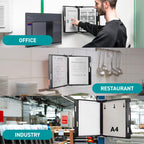 414507 Wandsichttafel Set A4, 10 Sichttafeln, schwarz