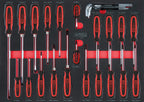 KS Tools 826.7598 Racingline Schwarz/rot Werkstattwagen mit 7 Schubladen und 598 Premium-Werkzeugen
