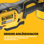DEWALT 18 Volt ozillierendes Akku-Multi-Tool DCS355N-XJ (bürstenloser Motor, LED-Lampe, großer Auslöseschalter, 30-tlg. Zubehör-Set für Schleif- und Sägeanwendungen, Lieferung ohne Akku und Ladegerät)