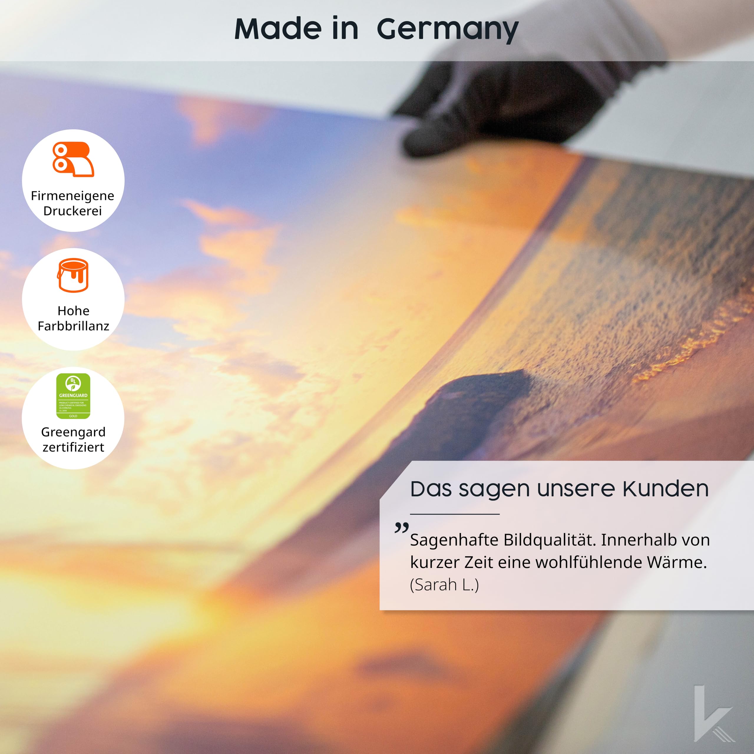 Könighaus Infrarotheizung mit Bild - 1200 Watt + Smart Thermostat & Könighaus APP - Energiesparende Infrarot Wandheizung mit Bildmotiv – TÜV SÜD - Weißer Rahmen (05. Dschungelbrücke)