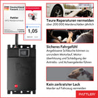 PATTLER® Marderschreck Auto - Marderabwehr mit Ultraschall. Anschluss an 12V Autobatterie. Sofortiger & Langfristiger Marderschutz im Motorraum