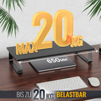 RICOO Monitor Schreibtischaufsatz Schreibtisch Aufsatzregal Ständer für Computermonitore FS0111 Monitorständer 60 x 26 x 12 cm Bildschirmerhöhung Bildschirmständer Lapdesk Laptop Tisch Laptoptisch