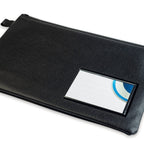 10-er Pack effektivo Banktasche mit Reißverschluss und Fenster zur Beschriftung, Kunstleder schwarz passend für Dokumente bis A5