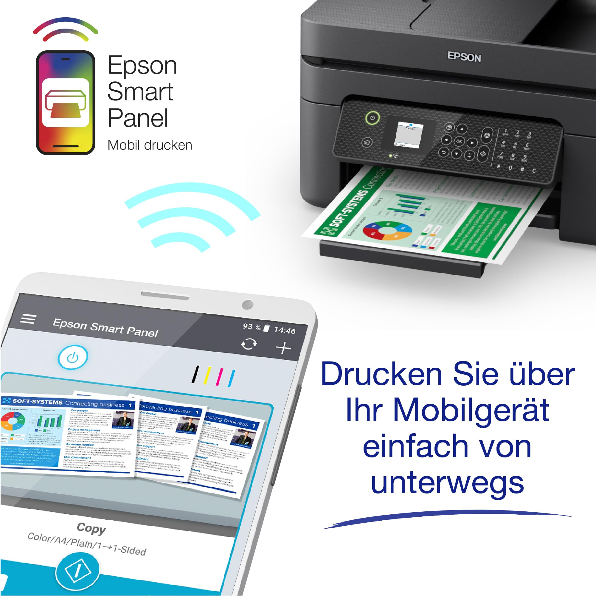 WorkForce WF-2930DWF A4 kabelloser Multifunktionstintenstrahldrucker