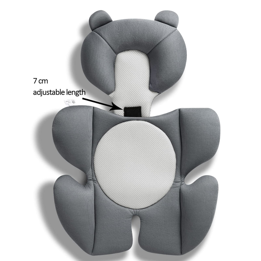 storchenbeck Babyautositz Kissen Autositz-Einsatz Sitzauflagen Universal für Kinderwagen Autositz Hochstuh (Grau)
