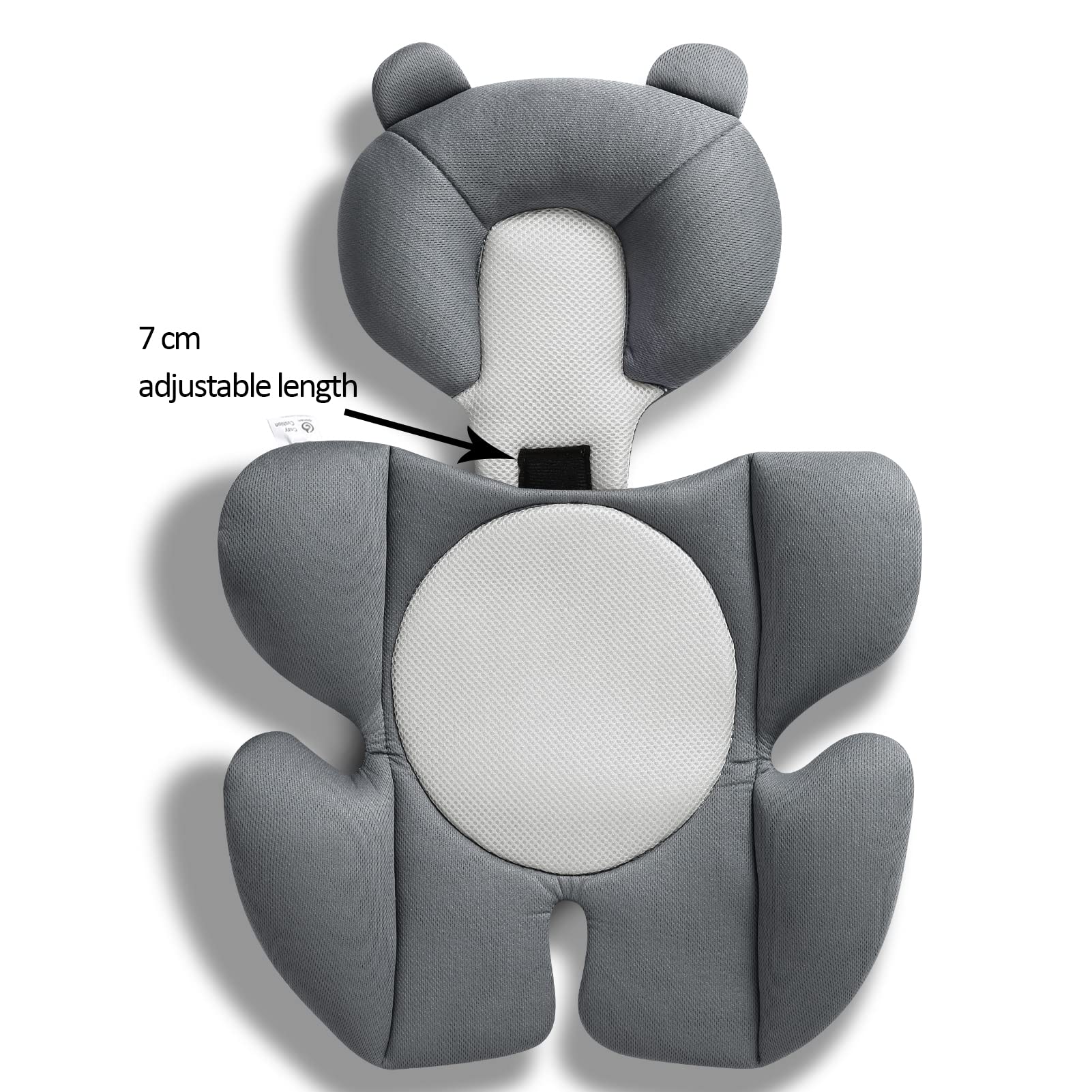 storchenbeck Babyautositz Kissen Autositz-Einsatz Sitzauflagen Universal für Kinderwagen Autositz Hochstuh (Grau)