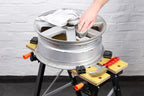 Meister Werk-und Spanntisch-150 kg Tragkraft-Große Arbeitsfläche-Aufgedruckte Skala & Winkelangaben-Klappbar-Vielseitig verstellbar/Werkbank mit Spannbacken/Arbeitstisch/9079100, Gemalt