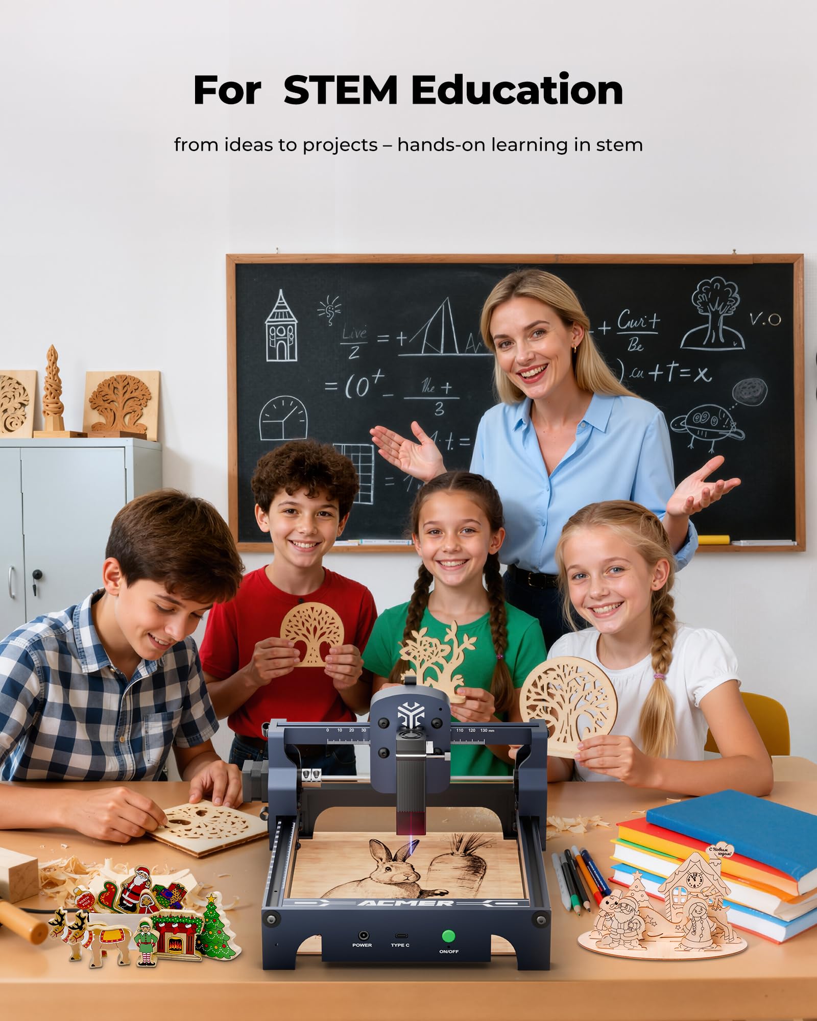 ACMER S1 Lasergravur- und Schneidemaschine (S1 3.5W blue 1)