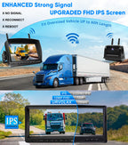 URVOLAX 100% Rückfahrkamera Kabellos: 6700mAh Wiederaufladbare Batterie Magnetische Rückfahrkamera Funk - 7 Zoll Monitor Videoaufzeichnung- DIY Installation für Wohnmobil Wohnwagen Anhänger LKW (65X)