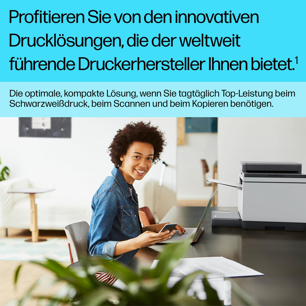 HP LaserJet MFP M234sdw Multifunktionslaserdrucker, Drucker, Scanner, Kopierer, Vorlageneinzug, WLAN, LAN, Duplex, Airprint, Grau-Weiß