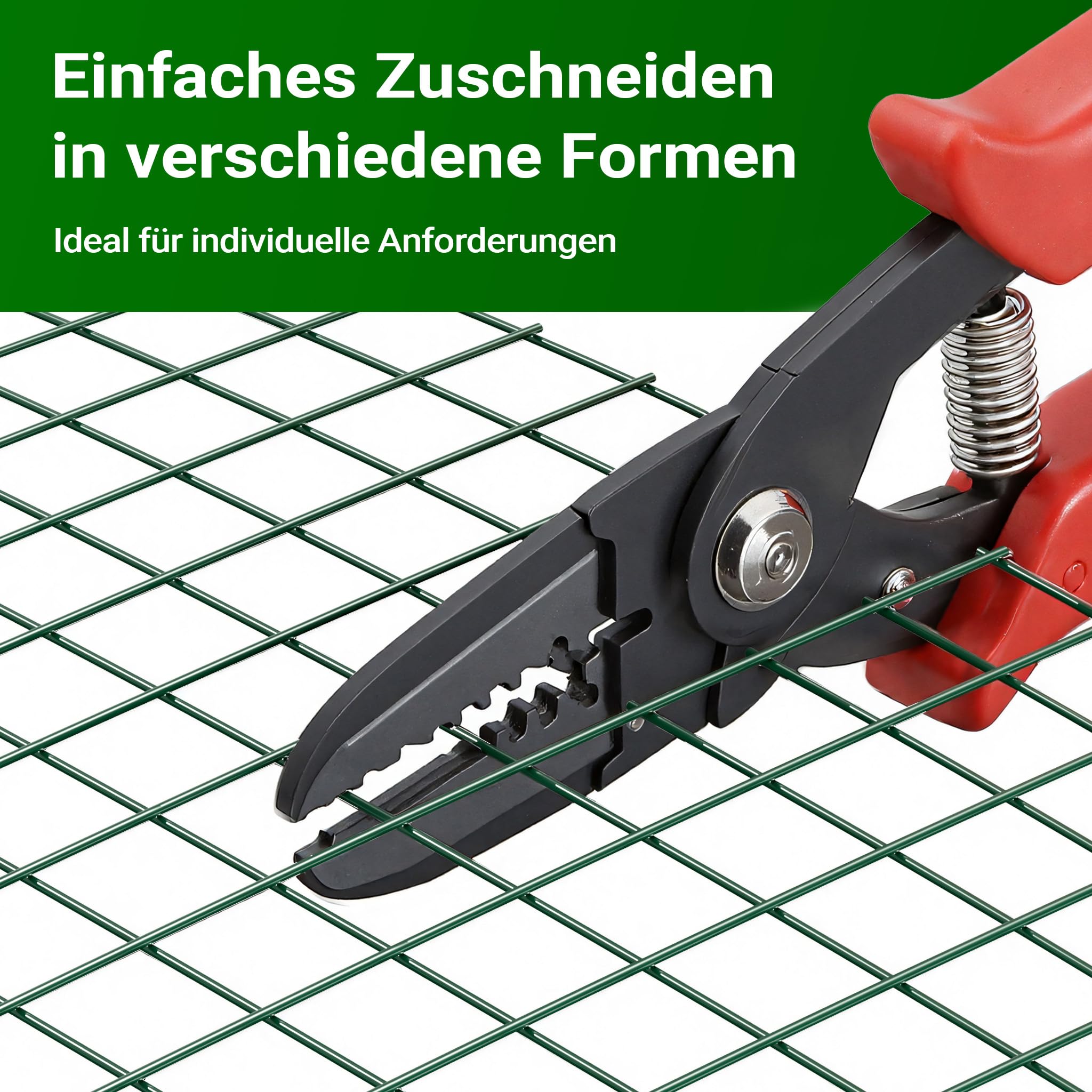 Wiltec Maschendrahtzaun Grün Verzinkt 1x10 m Rostbeständig Gartenbereich Tierhaltung