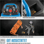 Güde Kompressor Airpower 190/08/6 (ölfrei, max. Druck 8 bar, Kessel 6 l, 1100 W, eff. Liefermenge 145 l/min, Druckminderer/Manometer/Kondensatablassschraube, inkl. 6-tlg. Zubehör, Testnote SEHR GUT)