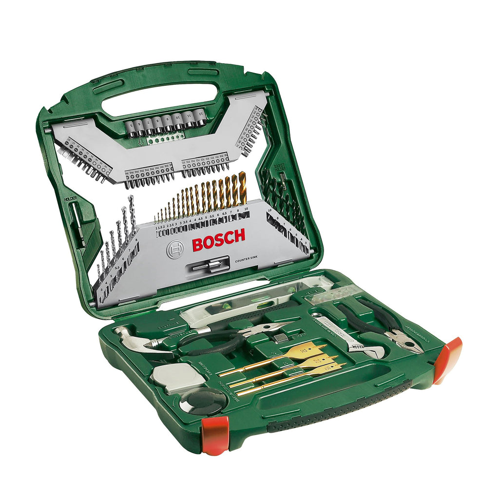 Bosch Accessories Bosch 103tlg. X-Line Titanium Bohrer und Schrauber Set (Holz, Stein und Metall, Zubehör Bohrmaschine)